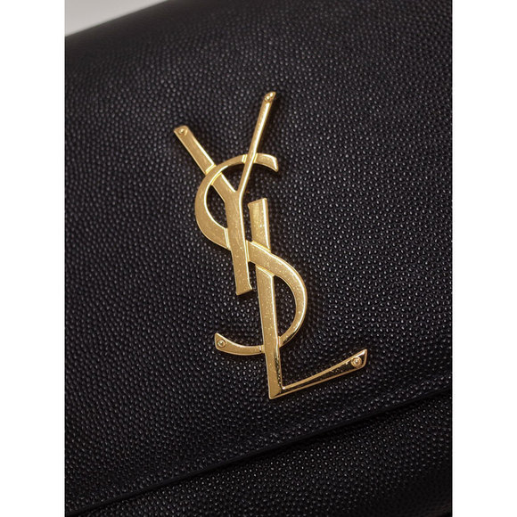 Saint Laurent Classic Kate Monogram Satchel Chain Shoulder Bag Black - Picture 5 of 5